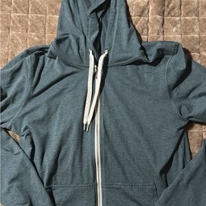 Vuori Teal Zip-Up Hoodie